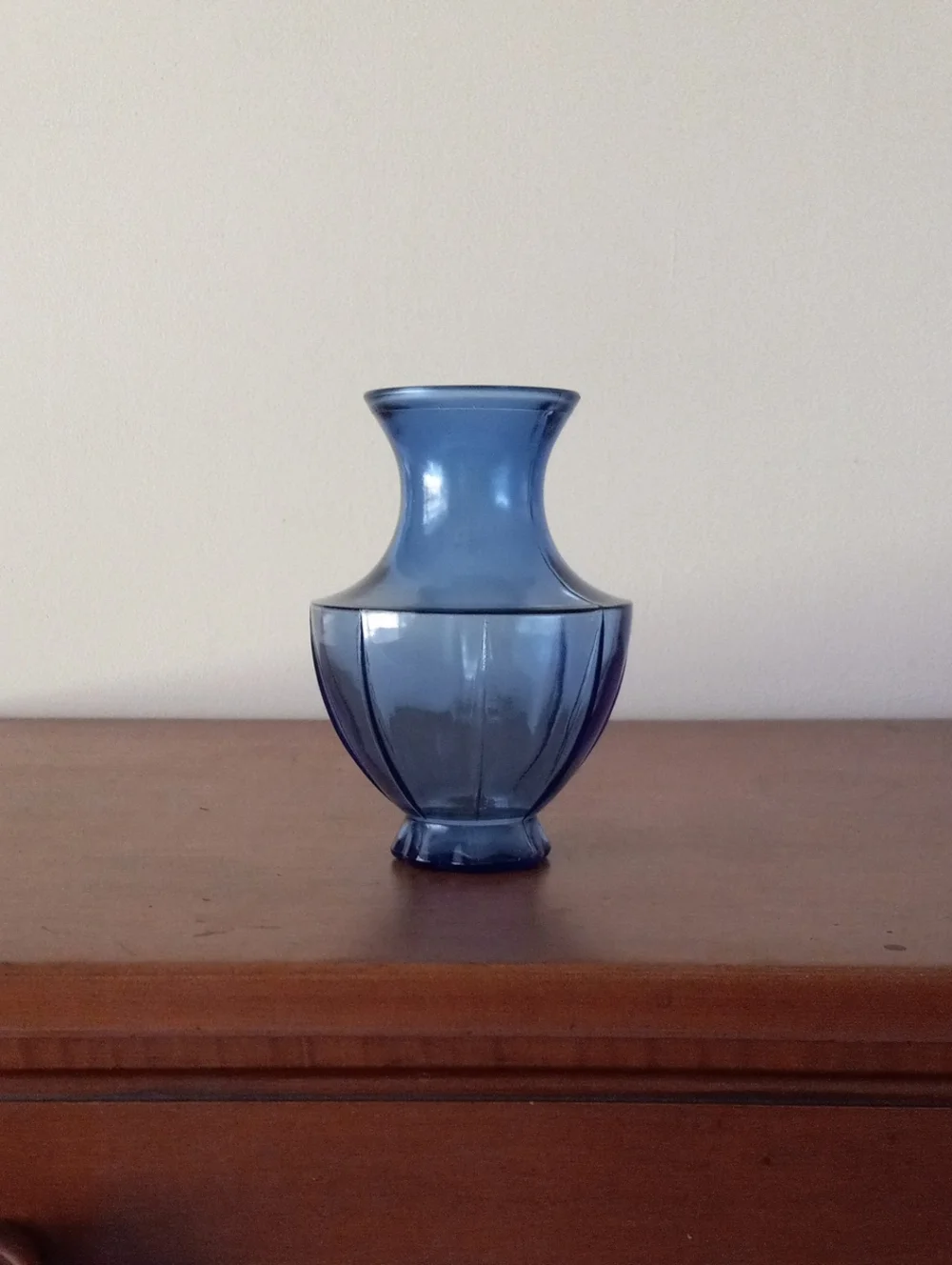 Blue Glass Decorative Vase - Elegant Home Accent